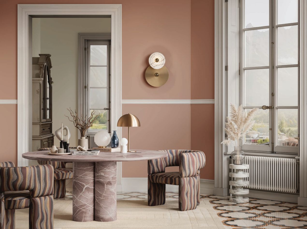 Обои Milassa Ambient vol.4 Plain Речная глина AM4 020/1 10,05×1 фото в интерьере